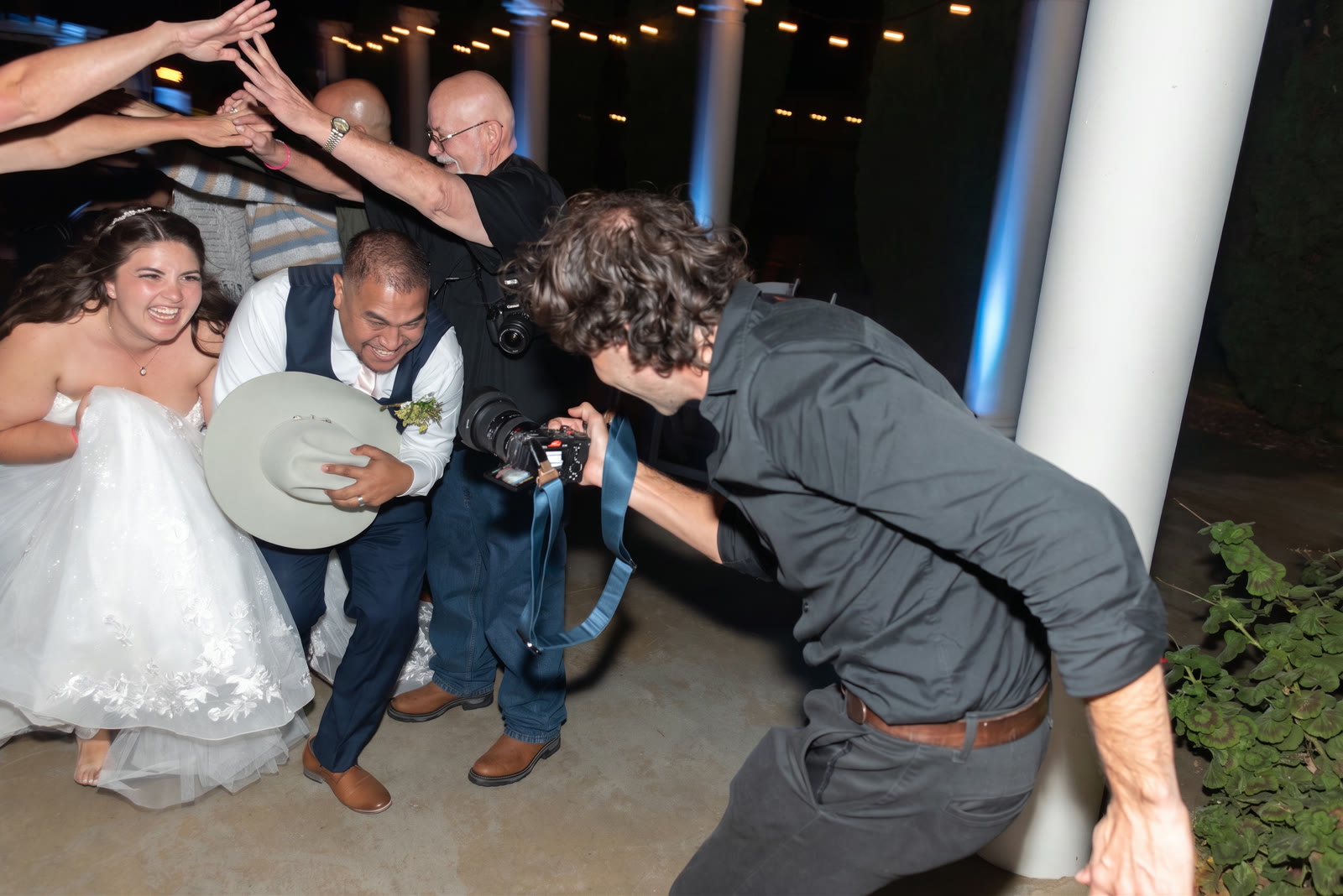 Yonatan filming a Bay Area wedding